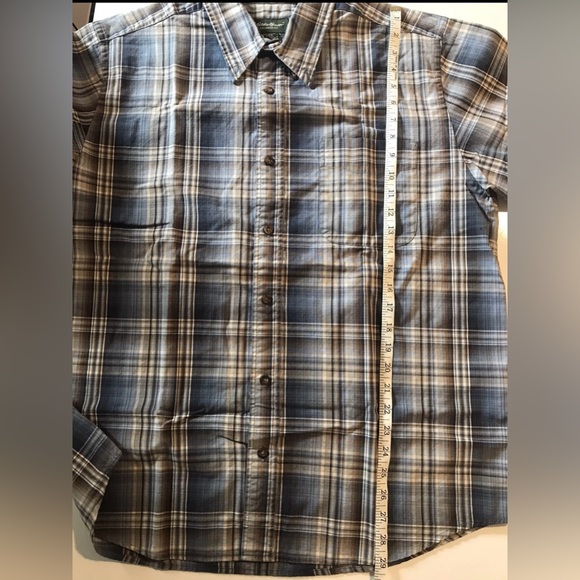 Men’s Eddie Bauer Blue and Gray Casual Button Down Shirt - Picture 6 of 6
